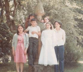 María José en la comunión de su  hermana en 1978